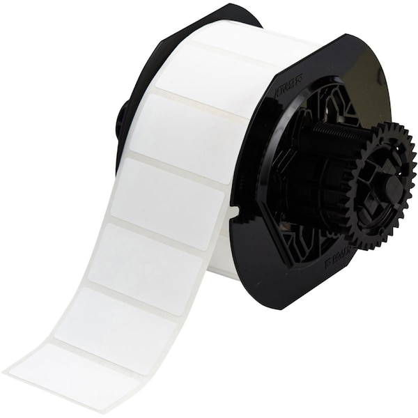 B33 Series Self-Extinguishing Polyester Labels 1 in H x 2 in W White 1500/RL